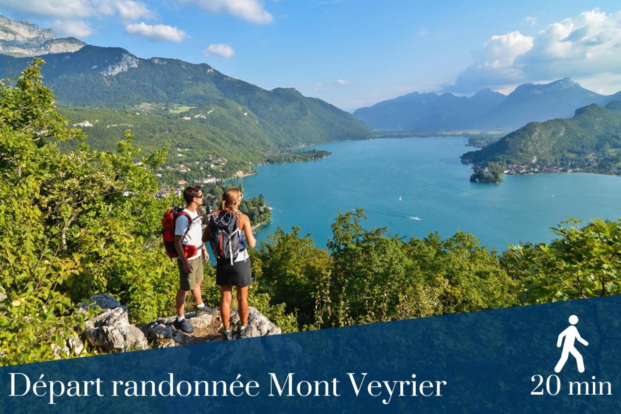 Homey Montaigne - New - A 1 Min A Pied Du Lac D'Annecy - 2 Balcons Prives - Appartement Avec 2 Chambres - Stationnement Gratuit Toute L'Annee Sauf En Ete - Juin A Aout Zewnętrze zdjęcie